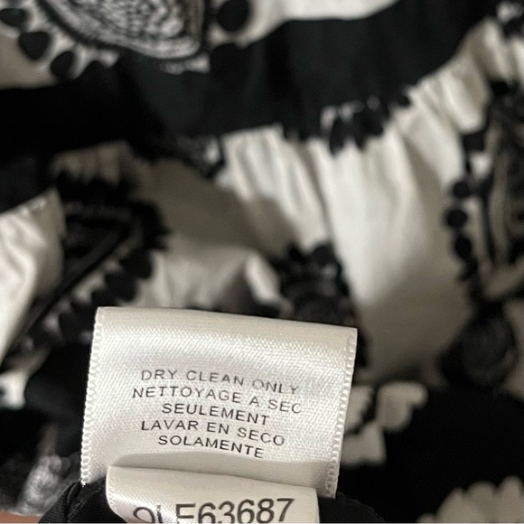 BCBGMAXAZRIA Black Midi Paisley Print Boho Dress - Picture 7 of 10